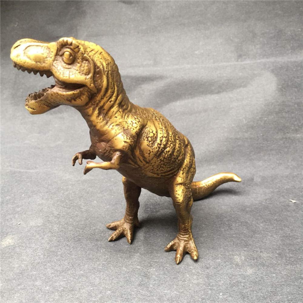 KELIEQA Dekoracje Ozdoby Statua Figurki Rzeźby Antyczna czysta miedź Dinozaur Tyranozaur Ozdoba Stolik do herbaty Biurko w domu Ozdoba dekoracyjna Feng Shui Rzemiosło Dekoracja