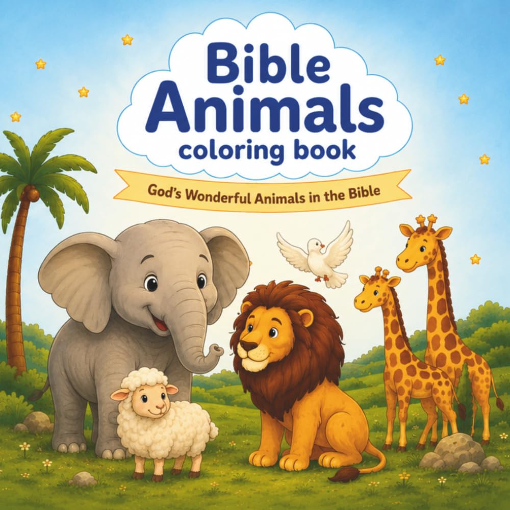 Bible Animals Coloring Book: Animals of the Bible Christian Coloring Pages | 33 Faith-Filled Designs for Kids (Faith & Light Bible Coloring Books)