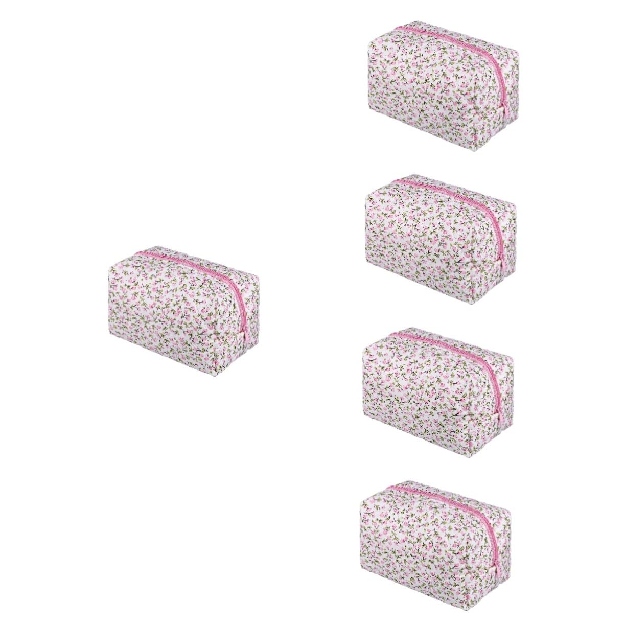 SOIMISS 5stücke Zipper Kosmetiktasche Floral Makeup Organizer Für Reisen Elegante Tragbare Damen Makeup-Halterung Mit Stilvollem Design Für Schnelle Auffrischungen Und Vielseitige