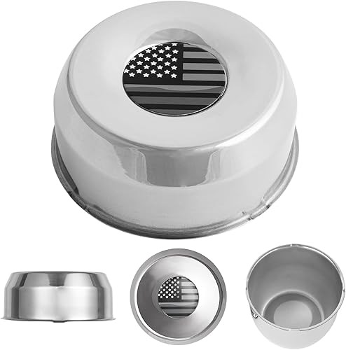 Miniatura 1 de Tapones centrales de rueda de 4.25 pulgadas para llantas de repuesto de acero inoxidable de 1.8 pulgadas y 1.811 in de altura, para llantas de