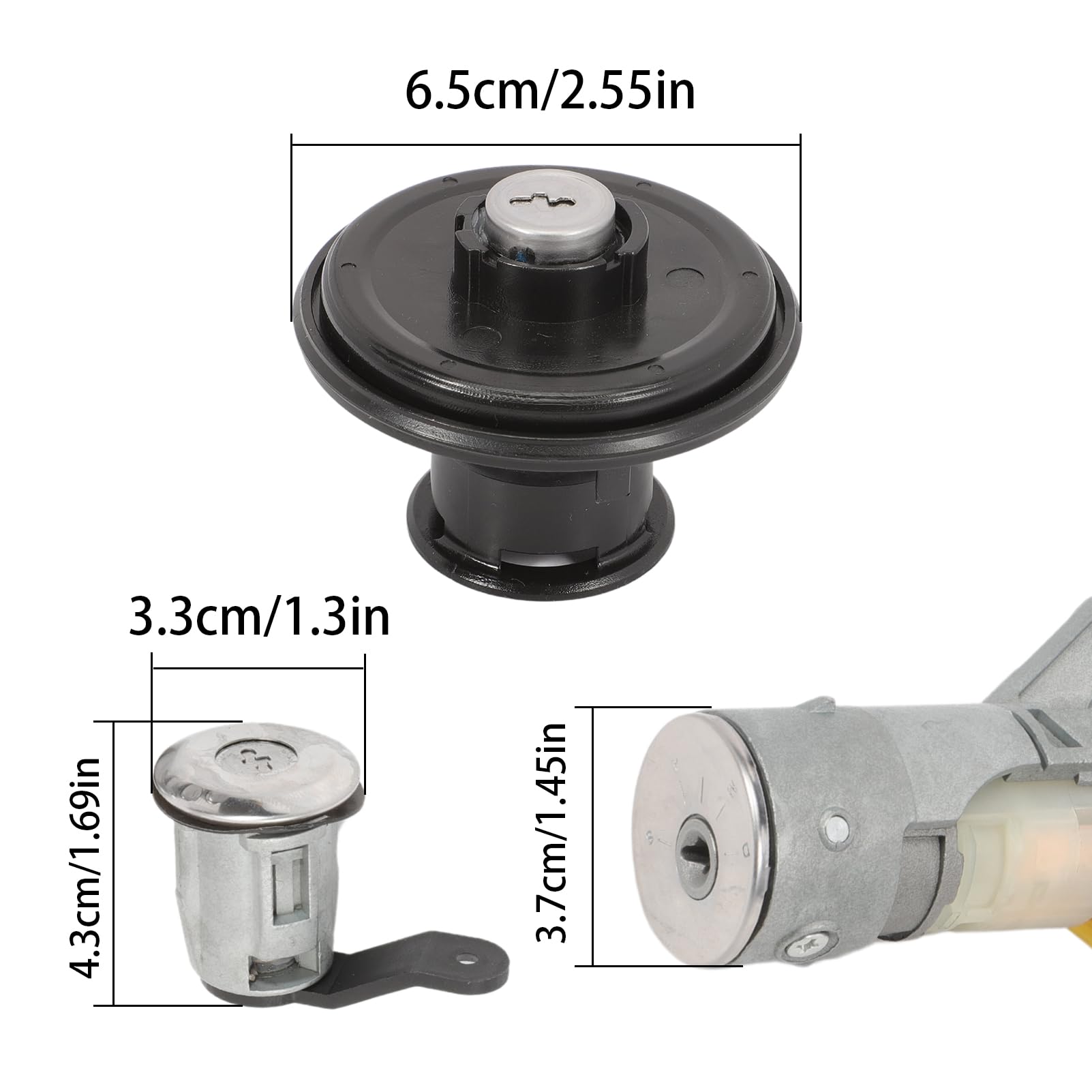 Kit Completo Neiman Antirrobo de Dirección para Berlingo 1 Partner 1 (2002-2008) con 5 Cilindros, 1 Tapón de Combustible, 2 Llaves y 2 Hojas 4162CF 4162CH