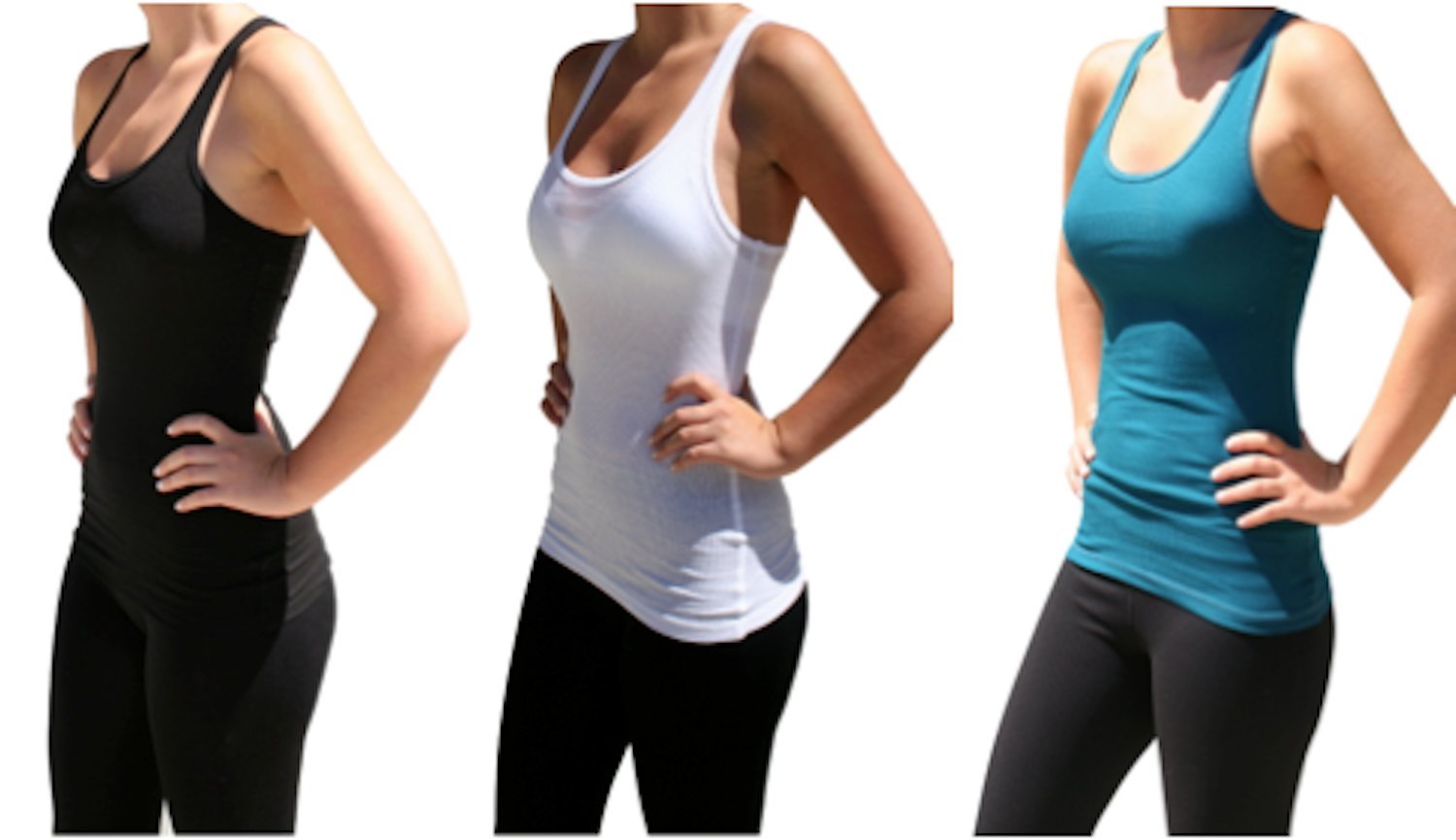 Zenana Outfitters Women's Racerback Rib Tank Tops, 3- Packs