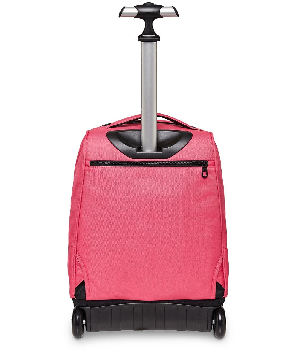 Invicta Trolley Scuola Benin, Rosa, 2 in 1, Doppio Uso, Zaino con Carrello Fisso e Crossover System, Maxi Capienza, Zaini e Trolley, Viaggio, Bambine e Ragazze