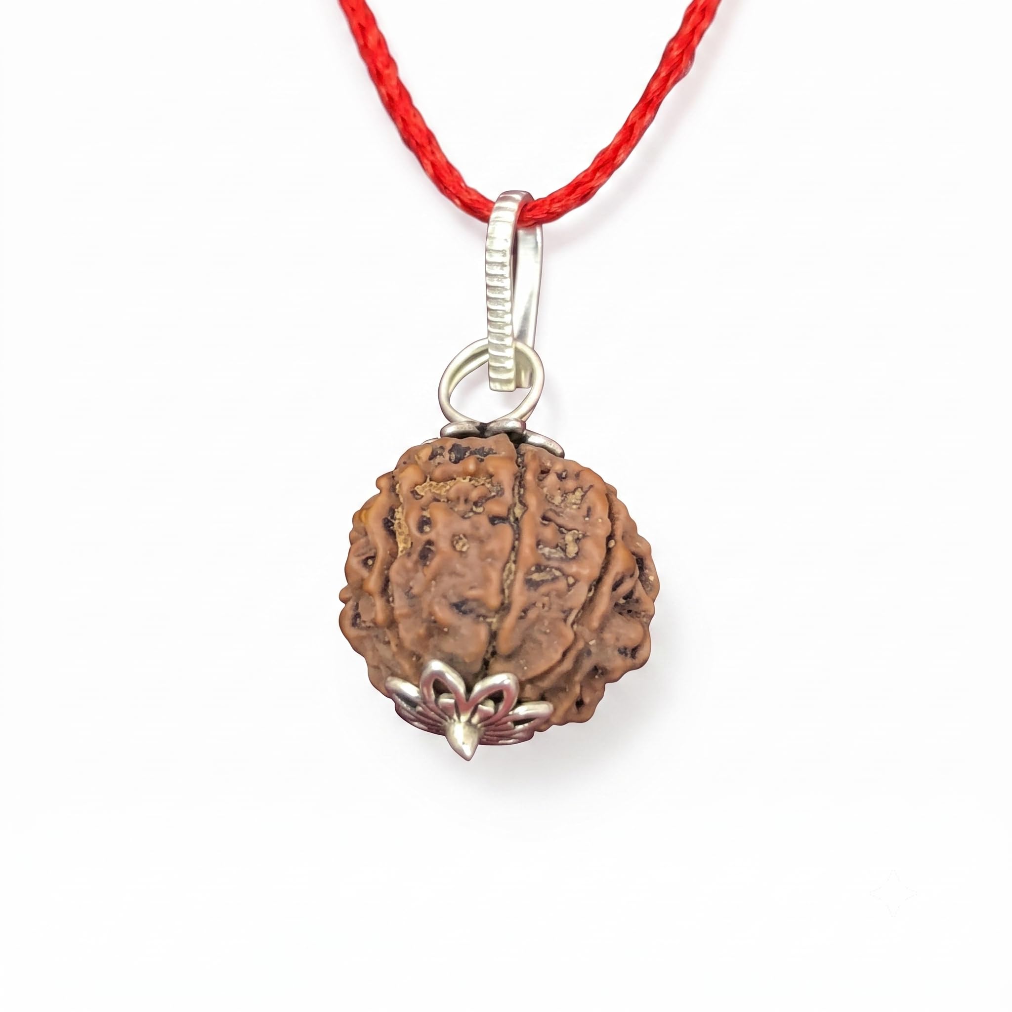 Joshi Nepali Rudraksha Pendant with Adjustable Thread(7 Mukhi) | Natural Rudraksha Mala Pendant | Metal Free Spiritual Necklace | Unisex Religious Daily Wear Accessory | Brown-image-6