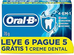 Oral-B Pasta de Dente 4 em 1 Anticáries 70g (6 unidades)
