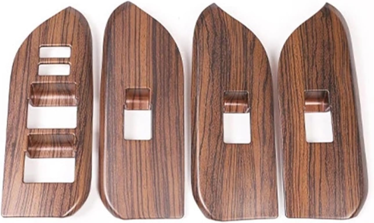 Fit For Toyota Land Cruiser Prado FJ150 150 2014-2018 Car Window Glass Lift Switch Button Control Panel Cover Trim Window lift switch cover(A-Pine Wood Grain)