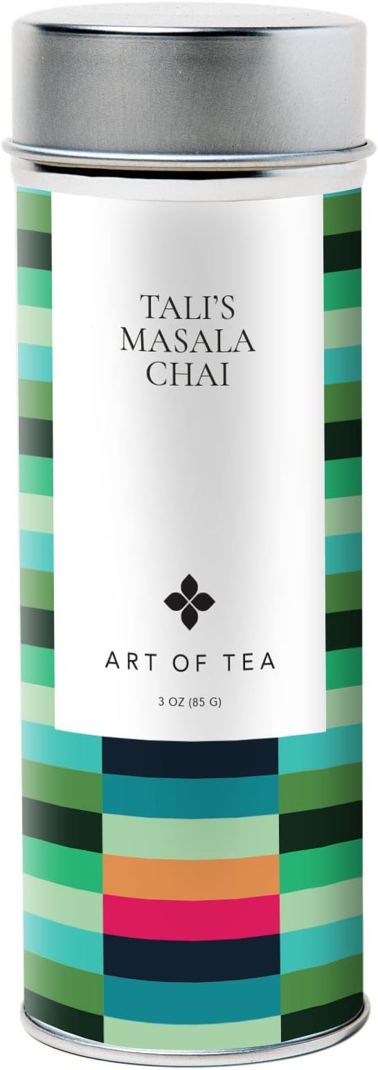 - Art of Tea Talis Masala Chai Tea 3oz Tea Tin, Premium Loose Leaf Black Tea with Authentic Indian Spices, Gourmet Masala Chai Loose Leaf Tea Blend, Rich, Bold & Aromatic Chai Tea