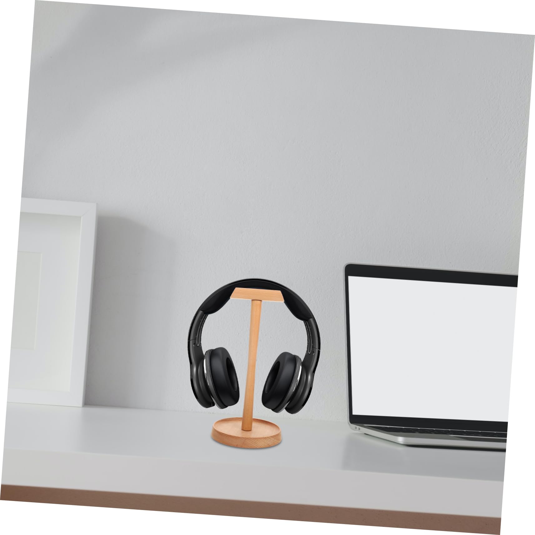 NUOBESTY Supporto Cuffie in Legno per Uso Ufficio e Camera, Gancio Multifunzionale per Cuffie