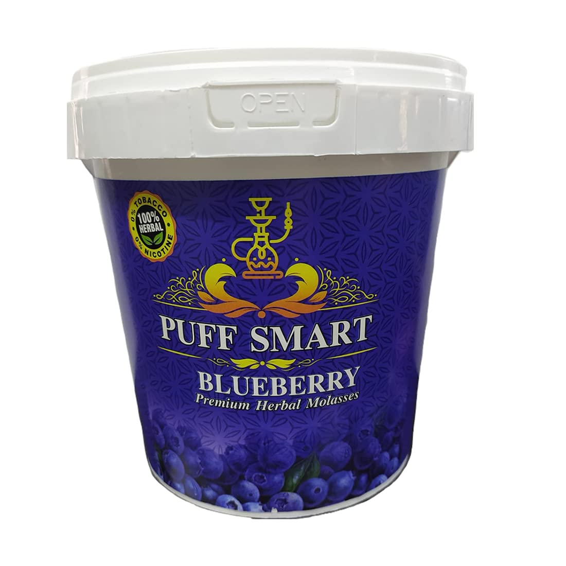 PUFF SMART Premium Herbal Molasses Blueberry_1kg (100% Tobacco and Nicotine Free)