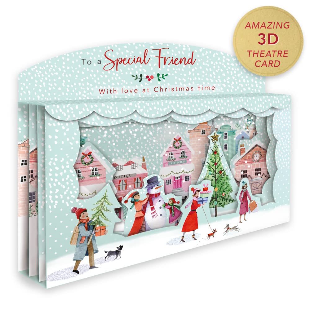 Special Friend Spectacular 3D Street Scene Christmas Card Freestanding Cards XSPT003 - Image 4