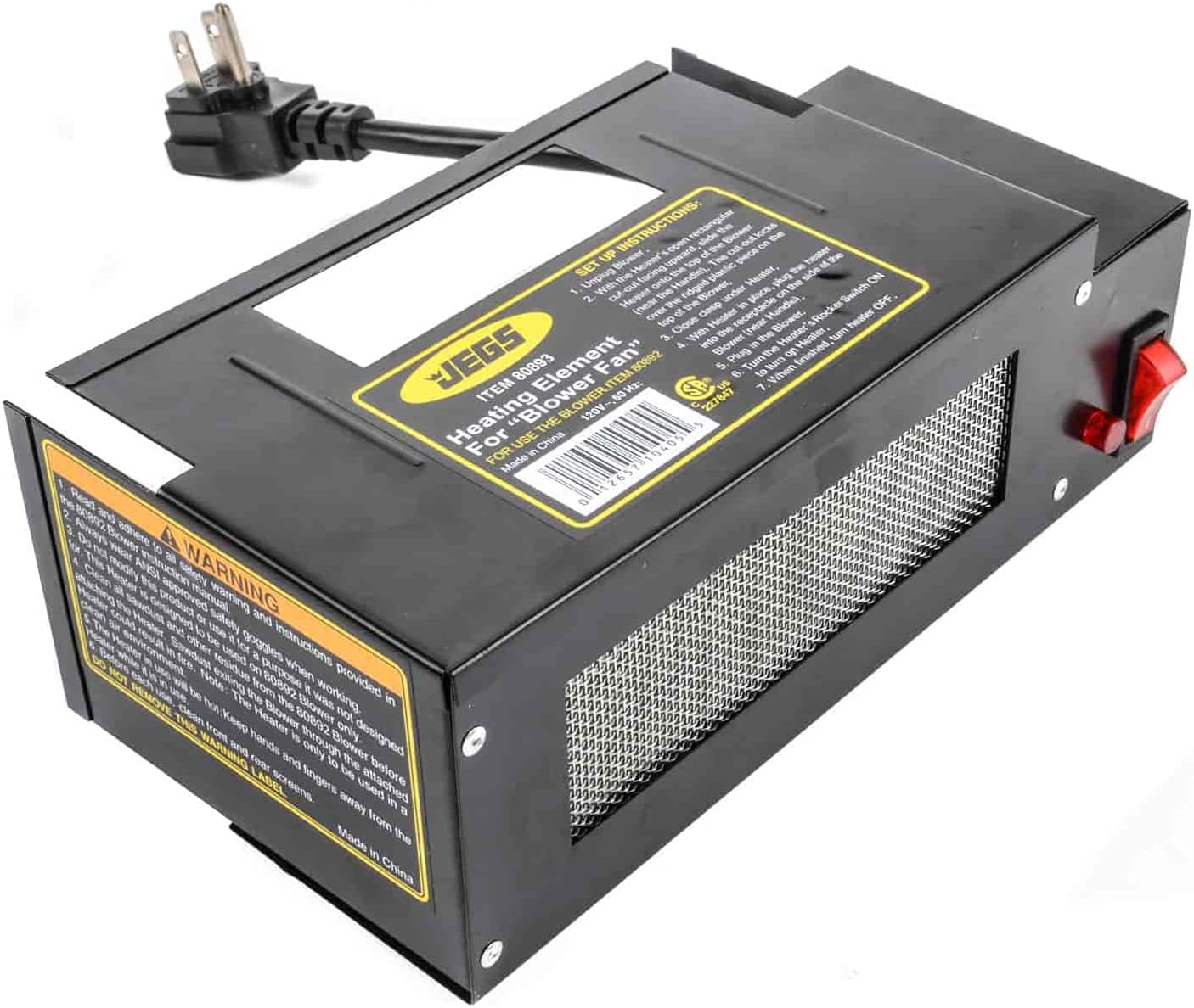 JEGS Portable Blower Fan Heater Attachment for 555-80892 & 555-W50061 | 4500 BTU Targeted Heat Boost