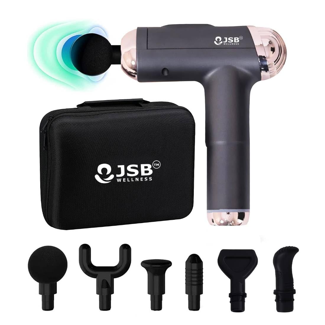 JSB Deep Tissue Massage Gun - Professional Cordless Percussion Massager - LED Touch Display - Ideal For Atheletes Neck Shoulder Back Foot - For Full Body Pain Relief, Muscle Recovery - HF114 (B09GF4WGV9) Amazon Price History, Amazon Price Tracker