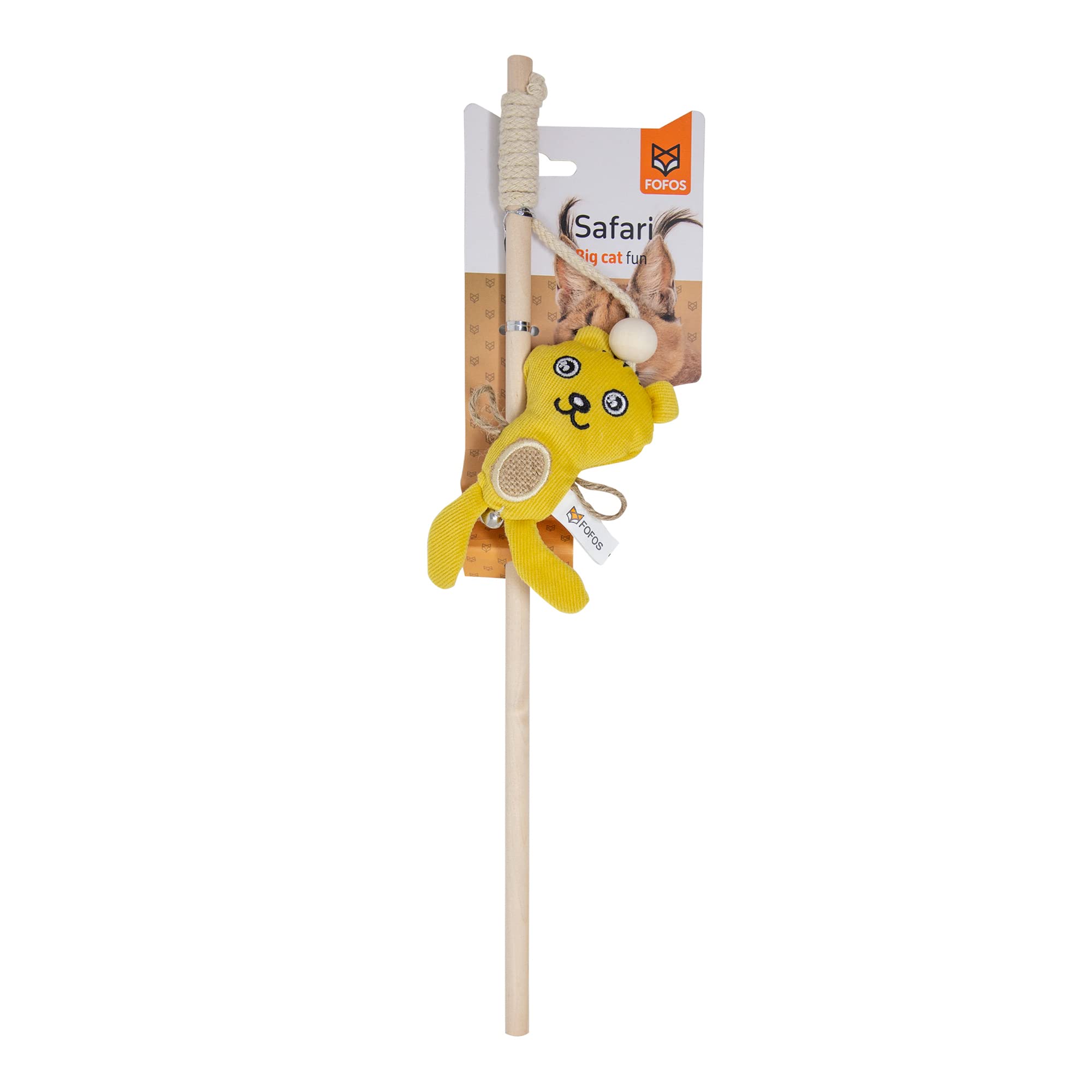 BarkButler x Fofos Cat Teaser Toy Tiger, Yellow|US Grade Catnip Inside|for Kittens + Older Cats|Durable Wooden Stick+Robust Rope|Interactive Plush Toy (B09S6K81DN) Amazon Price History, Amazon Price Tracker