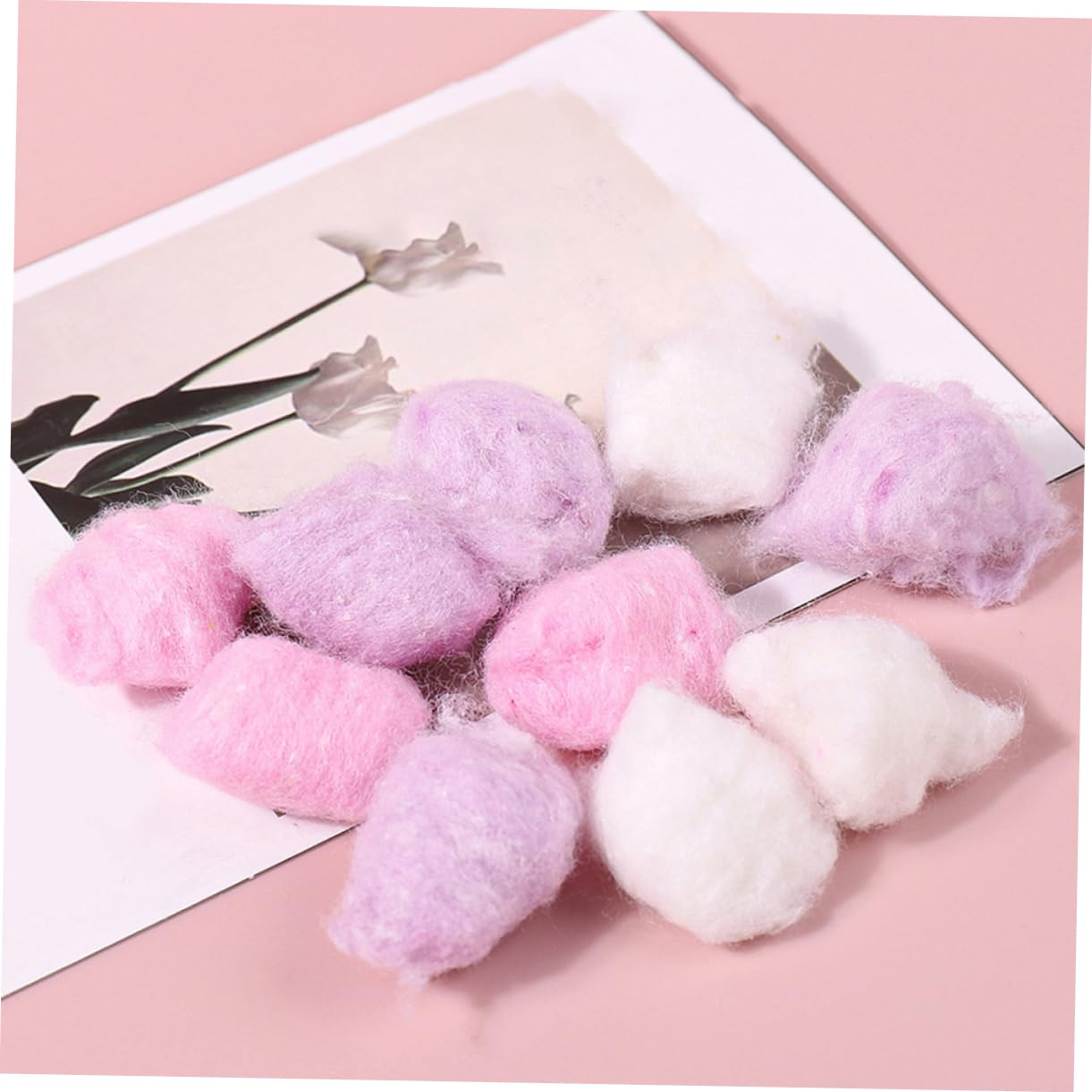 Mikinona Nail Polish Removal Cotton Balls 4 Pack Soft Cotton Balls Strong Absorption for Nail Care
