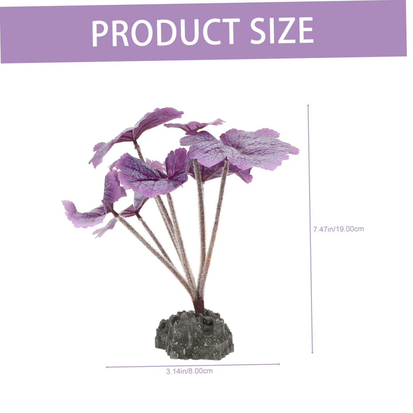 SUPVOX 3 Pezzi Piante Artificiale per Aspetto Naturale Decorazione per Realizzate Premium Sicure per Acquatici e Terrari