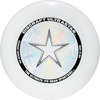 Discraft Ultrastar 175g White Flying Disc - Official Ultimate Frisbee Sport Disc