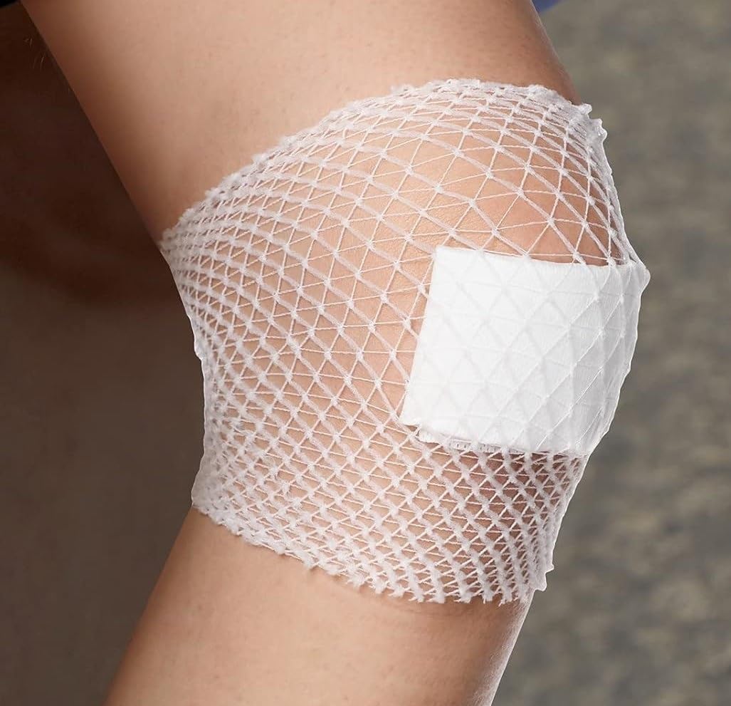 Tubular Bandage Wound Dressing Elastic Mesh Net, Tubular Stretch Elastic Gauze Bandage Retainer for Shoulder, Thigh, 10 Yards (Size 6)