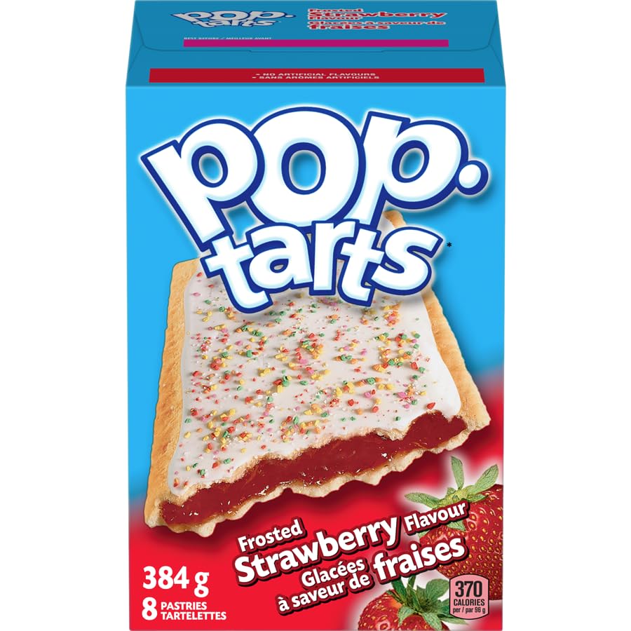 Miniatura 2 de Kellogg's Pop-Tarts pasteles tostadores, fresa esmerilada, 8 pasteles, 384 g13.5 oz (paquete de 2) enviado desde Canadá