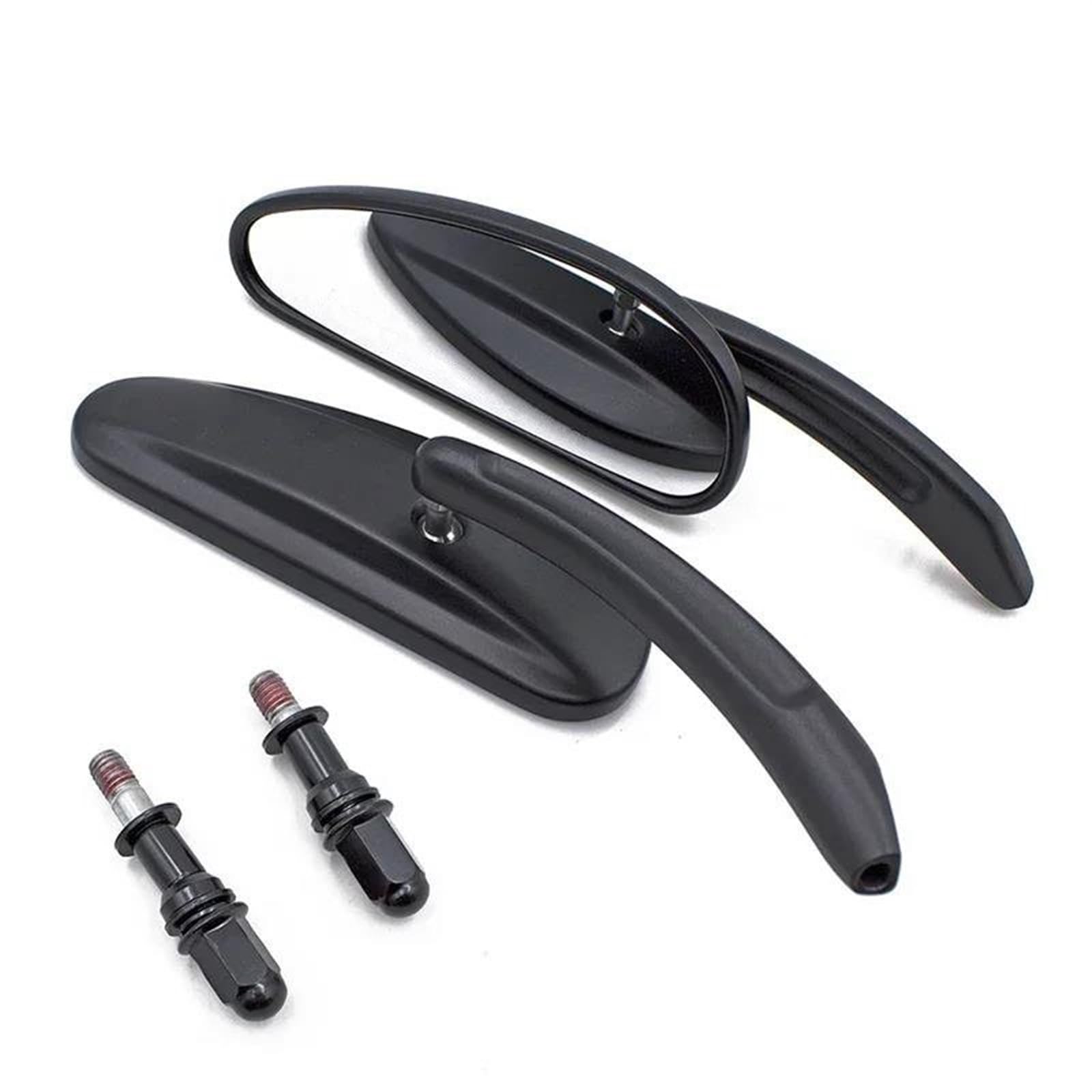 Rétroviseurs latéraux Rétroviseur De Moto M10 pour Harley Softail Standard FXST Glide Electra Road Custom Dyna Touring(Noir 2)
