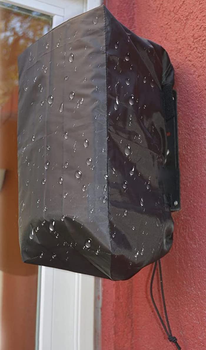 2 coperture per altoparlanti da interni ed esterni, impermeabili, impermeabili, per patio, Bluetooth, mini altoparlanti, protezione antipolvere (2 pezzi, nero)