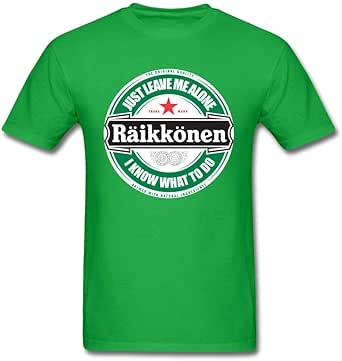 Men's for Kimi Raikkonen Leave Me Alone Circular Logo (I Know What To Do) Short Sleeve T-shirts L Forest Green