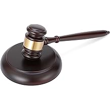 Apexstone Wooden Gavel and Block Set, Wooden Gavel and Sound Block Set for Lawyer Judge Auction Sale Gift