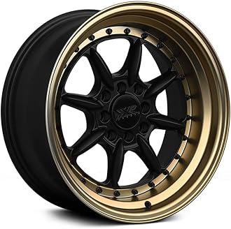 XXR 002.5 16X8 4-100/4-4.5 20 Offset 73.1mm Bore Flat Black Bronze Lip Wheel Rim