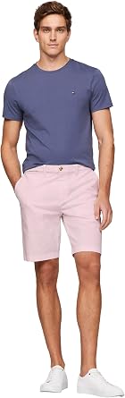 TOMMY HILFIGER Men's Regular Fit 9 Tommy Short, SimplePink, 32
