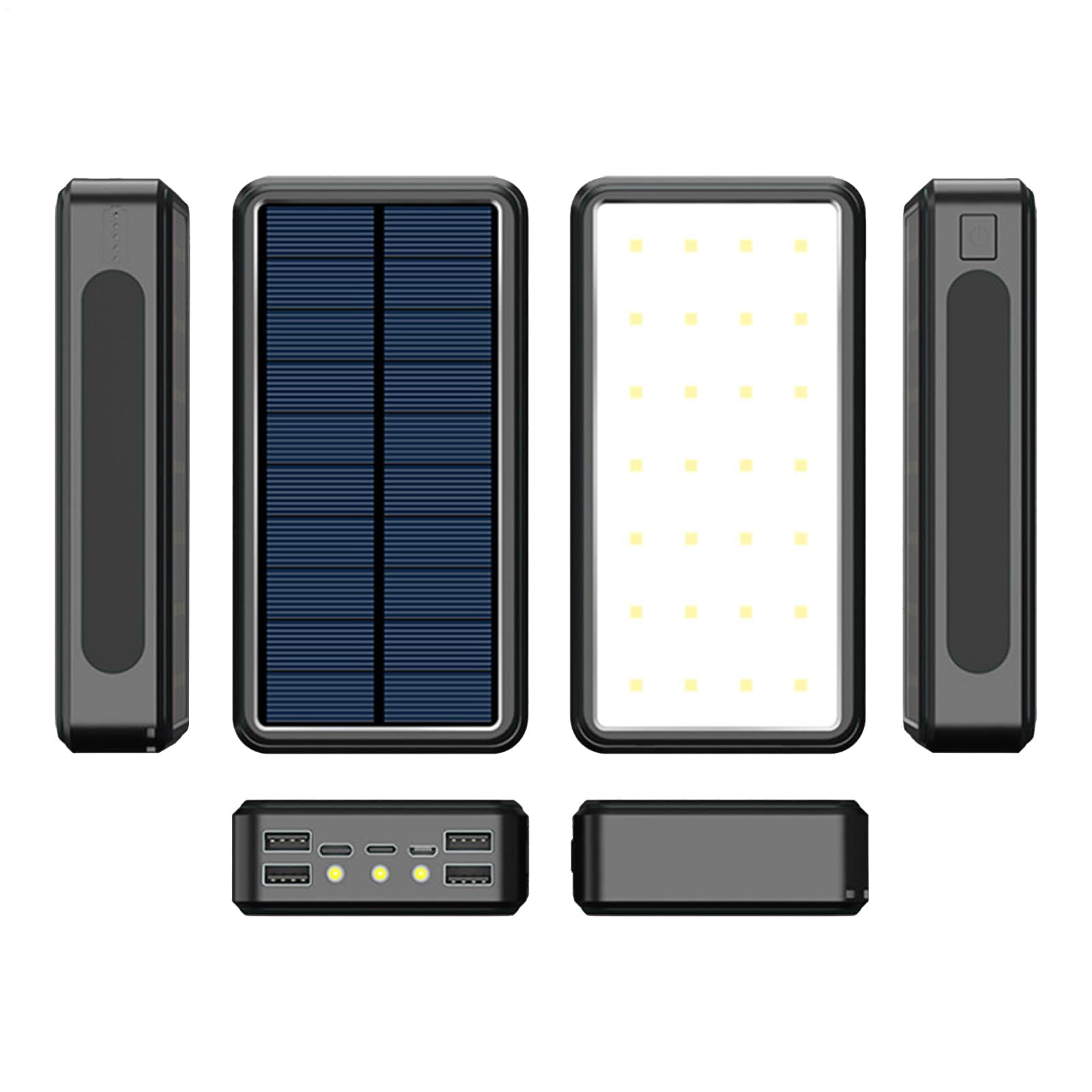 Power bank a energia solare, caricatore portatile per telefono, batteria da 20000 mAh, supporta 4 apparecchiature elettroniche per adulti, adolescenti, uomini, donne, studenti, pendolari