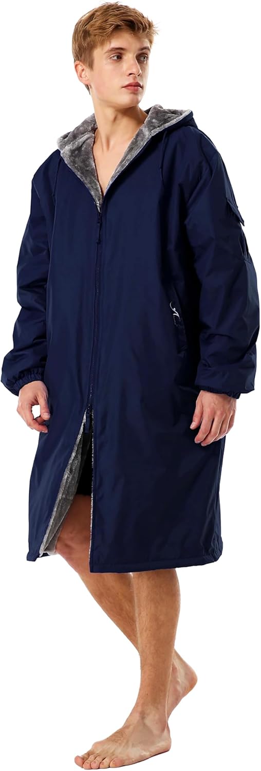 Adoretex Unisex Adult & Youth Faux Fur Lining Swim Parka (PK003) - Image 2