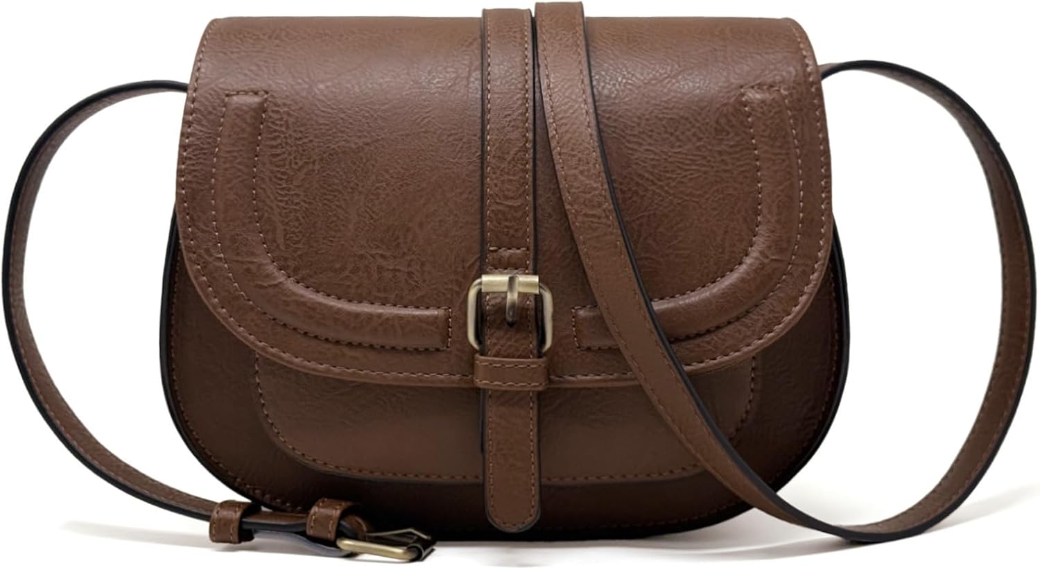 AFKOMST Crossbody Bags for Women,Small Saddle Purse and Boho Cross Body Handbags,Vegan Leather
