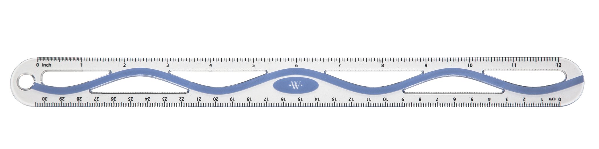 Westcott 30,5 cm Plastique Wave Règle (15530–001)