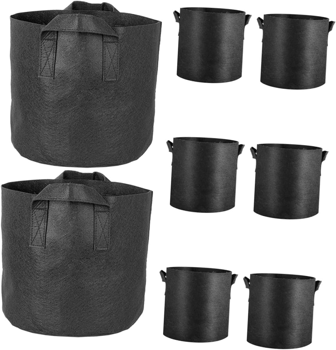 Mipcase 32pcs Non-Woven Plant Grow Bags Biodegradable Portable for Succulent Vegetable Flower Planting Nursery Bags