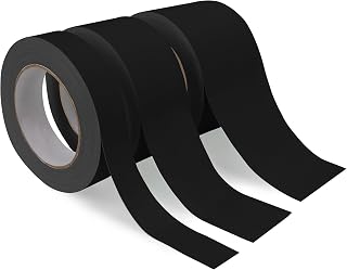 yeload Black Gaffers Tape 3 Pack - 1", 2", 3" - 90FT Waterproof, No Residue, Non-Reflective, Easy Tear - Multipurpose Gaff Tape for Photography, Filming, Stage, Production, Masking, Flooring, Gym