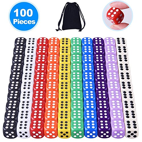 Set Da 300 Dadi A 6 Facce Mini Dadi D6 7 Mm - Per Giochi Da Tavolo, Casinò, Fai Da Te E Contatori Matematici - 3