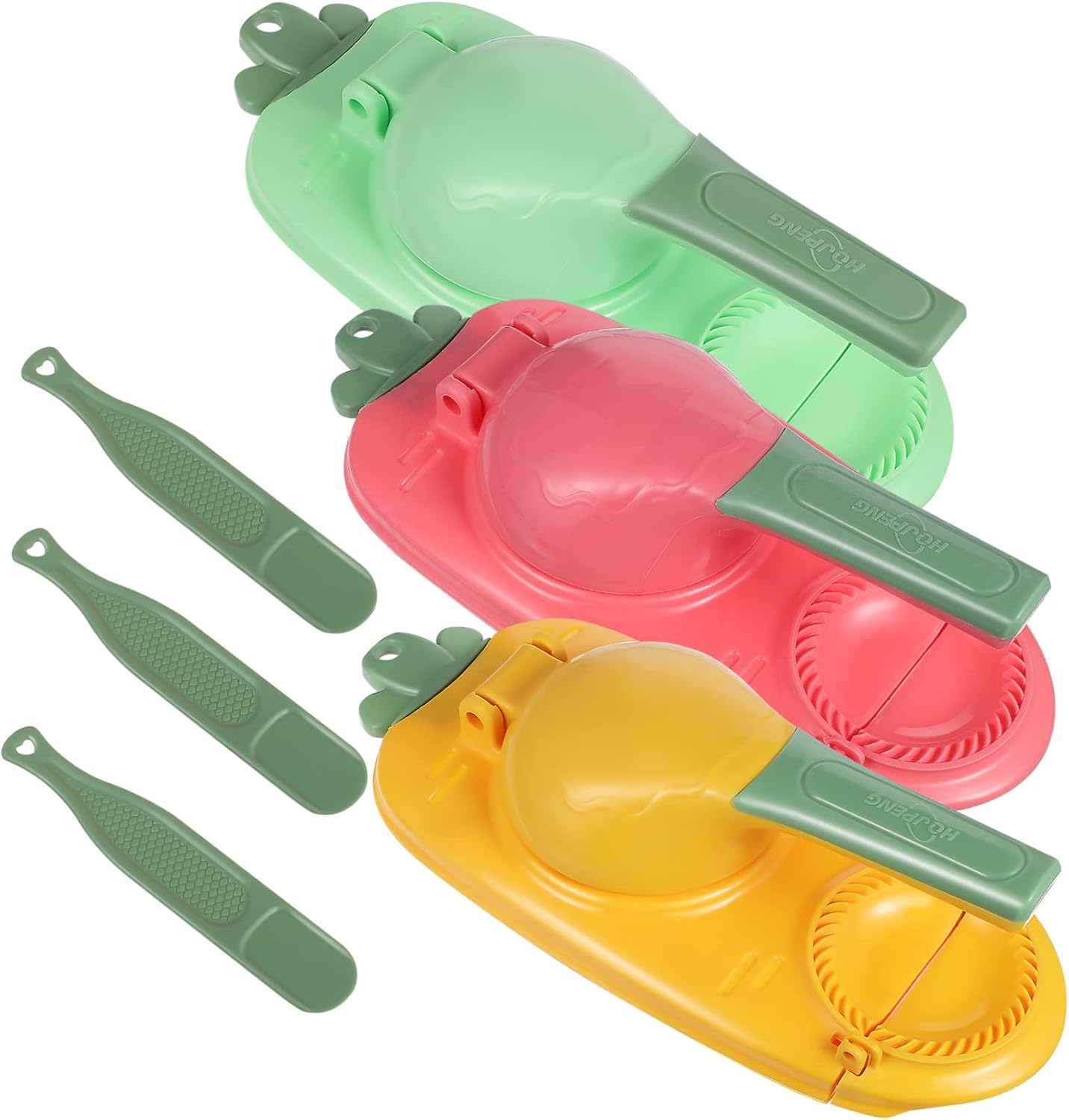 Ciieeo 3pcs Dumpling Wrappers Mould Dumpling Maker Machine Wrap Maker Press Easy to Use No Skill Required Non-slip Handle for Families Parties Catering