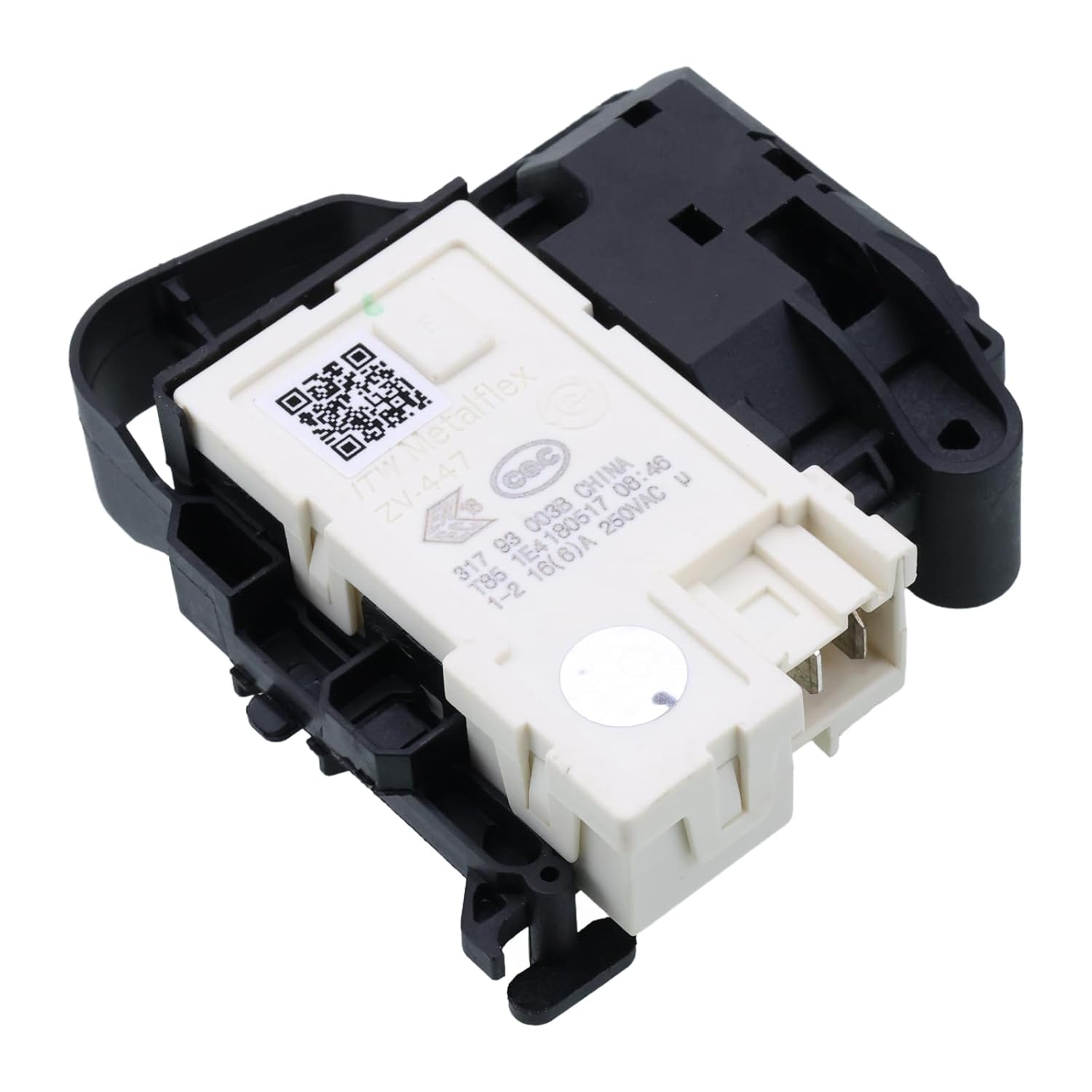ZV-447 110 VAC Washer Door Lock Assembly – Washing-Machine Door-Switch Replacement for GE/Haier/TCL/Midea, Replaces WH01X28354, 0024000128A / 0024000128D, 17438100004745