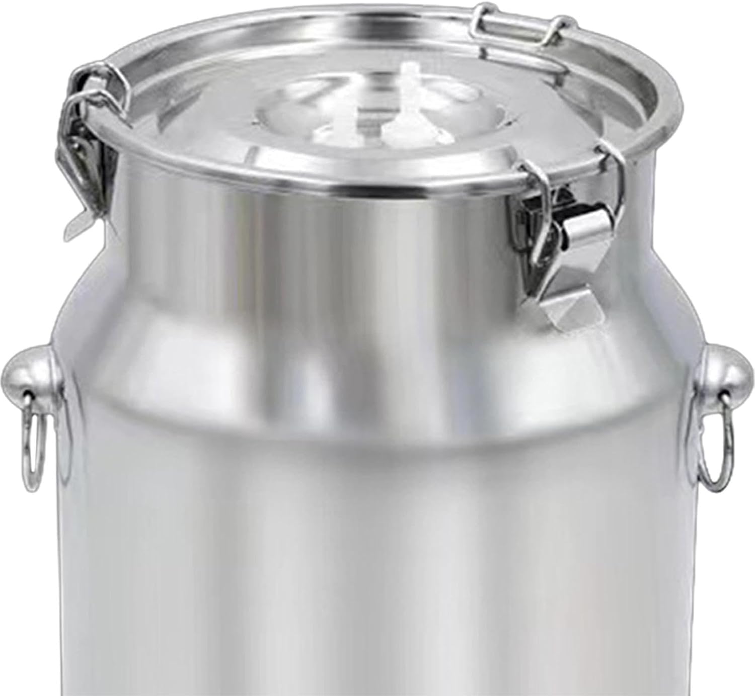 Stainless Steel Milking Machine Bucket with Lid, 10L Milk Can for Cow Sheep Goat Milking Equipment, Farm Milk Storage and Transport