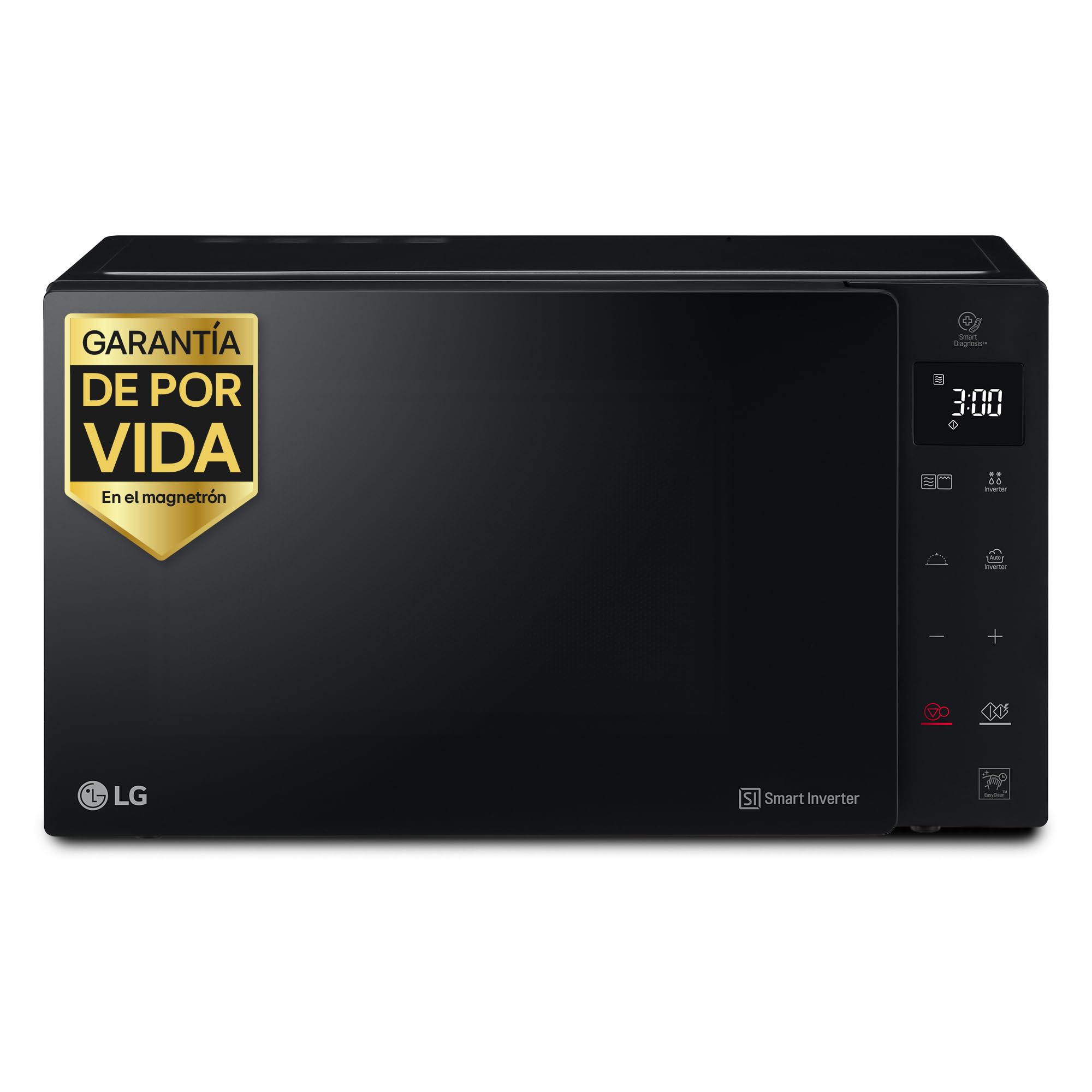 LG MH6535GDS Smart Inverter, Microondas 1000 W con Grill 900 W, Color Negro, 25 Litros