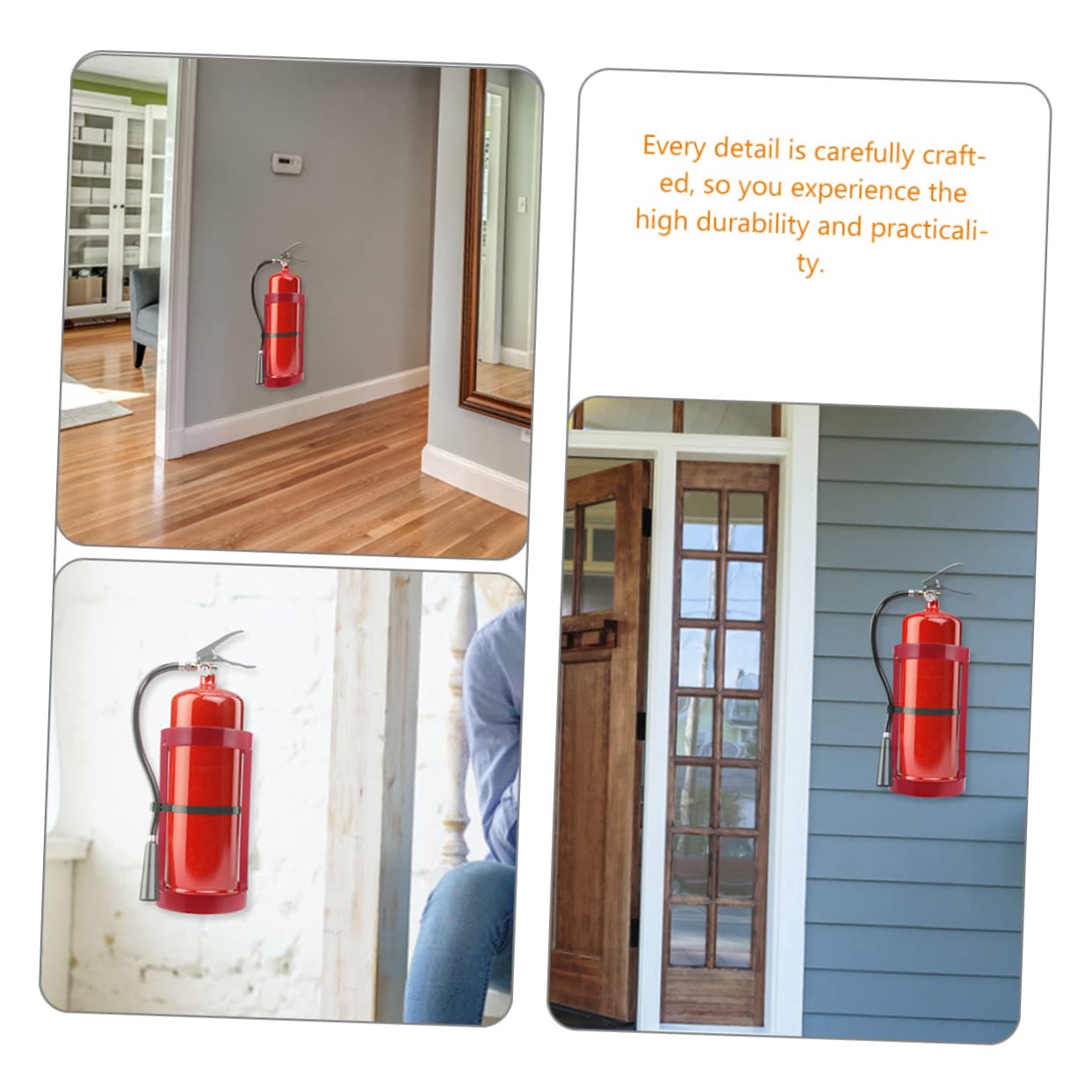 SHINEOFI Soporte Compatible para de Incendios de Acero Extintor Pared de Rojo Alta Durabilidad Mayoría y de Modelos para Oficina Hotel