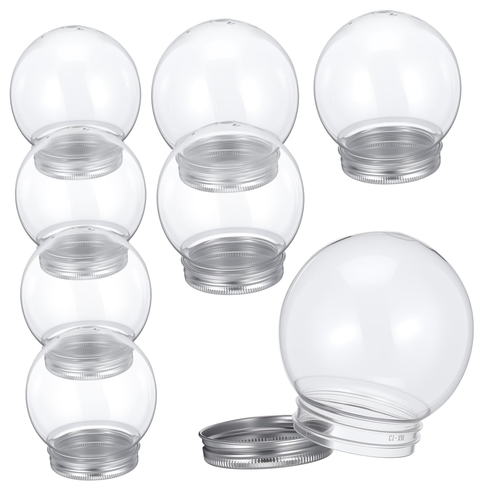 Bolas de nieve DIY transparentes con tapa de aluminio ligera para manualidades UPKOCH