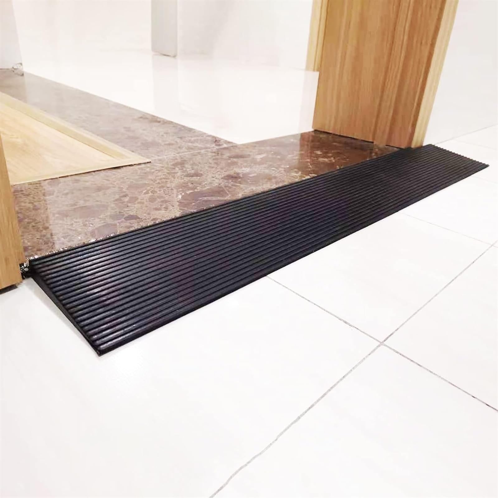 Rampa de umbral, rampa de umbral de puertas de 0,8 cm, 1,5 cm, 2 cm, 3 cm, 4 cm, rampas antideslizantes de goma para casas móviles, para ancianos, discapacitados, extremos de rampa de movilidad (90 x