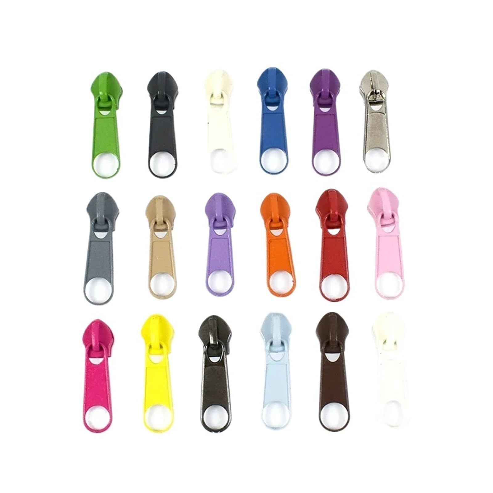 Generico 50/100 Pz 3#5# Arcobaleno Cerniera Cursore Estrattore Testa for Nylon Zip Zaino Giacca Borsa Indumento Zip Kit di Riparazione accessori for il cucito