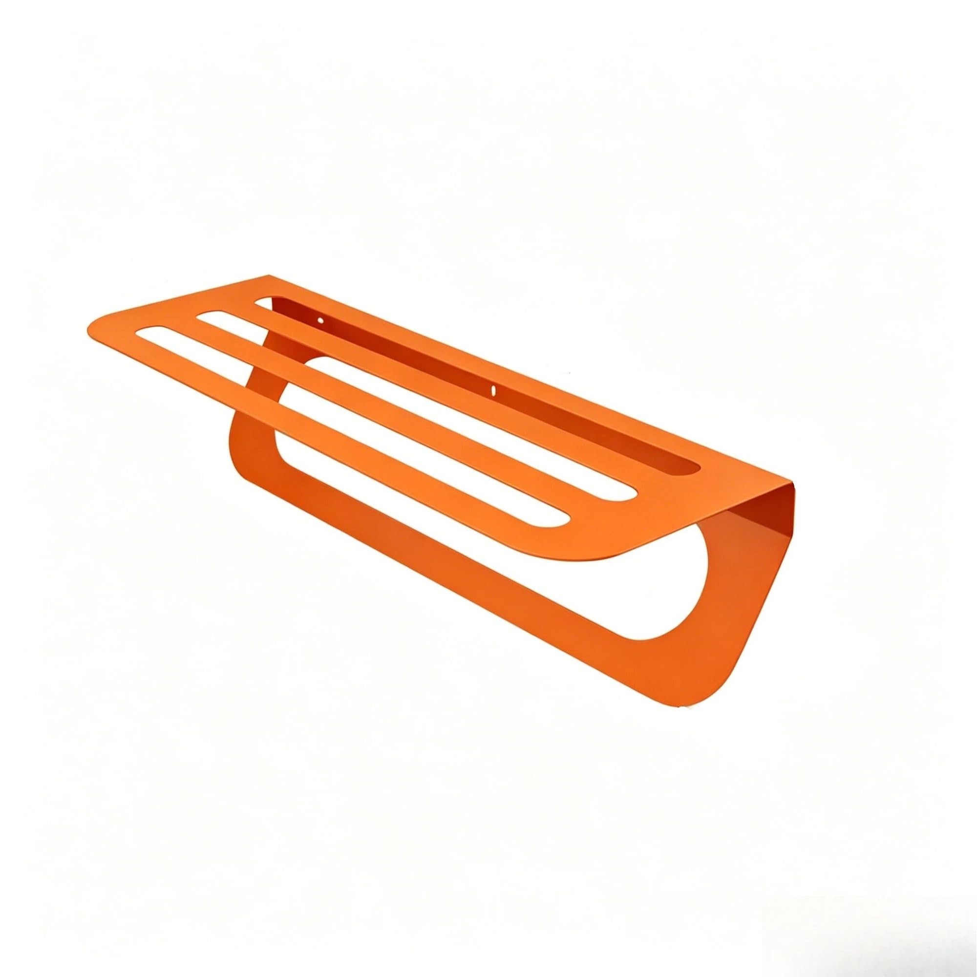 Bathroom towel rail Bathroom Towel Shelf, Wall Mounted Metal Rack with Bar, Rustproof Space Saving Storage Organizer(LSM-8-Orange)