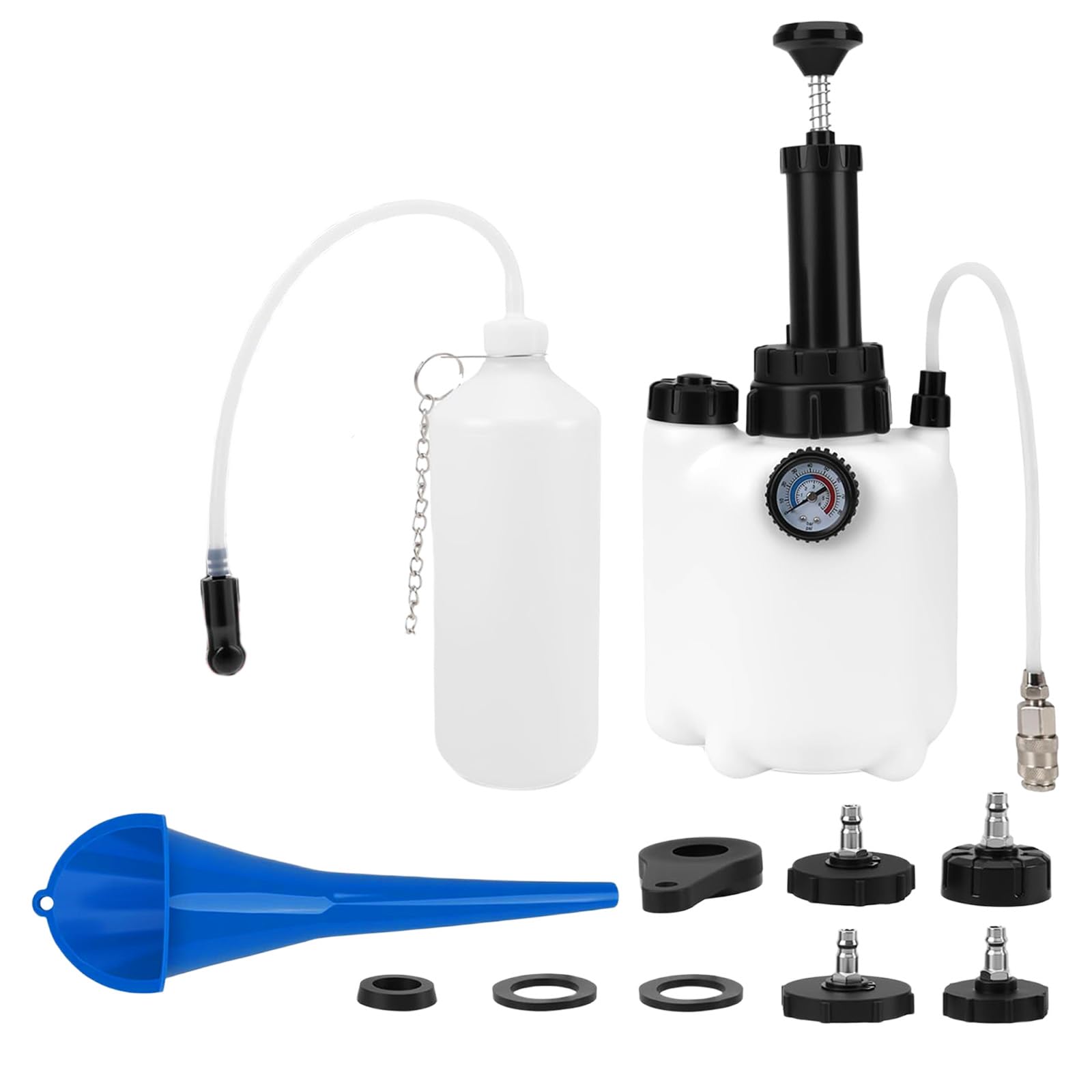 Conjunto de ferramentas de sangramento de freio manual com manômetro para motocicleta