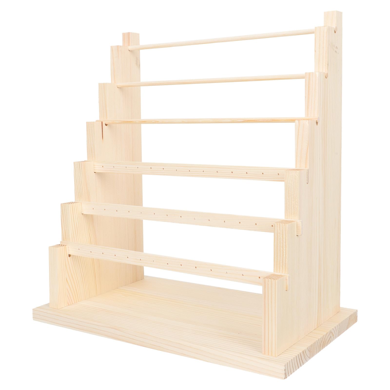 TEHAUX Espositore per Gioielli in Legno Design Unico e Staccabile, Porta Braccialetti e Orecchini Multi-livello per Organizzazione Elegante e Decorativa