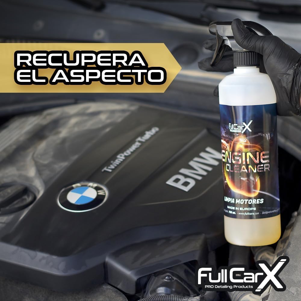 AutoFullCar – FullCarX Engine Cleaner 5 Litros Limpia Motores Coche Desengrasante Profesional Motor Suciedad Incrustada Seguro Detailing Renovador Limpieza Eficaz y Potente