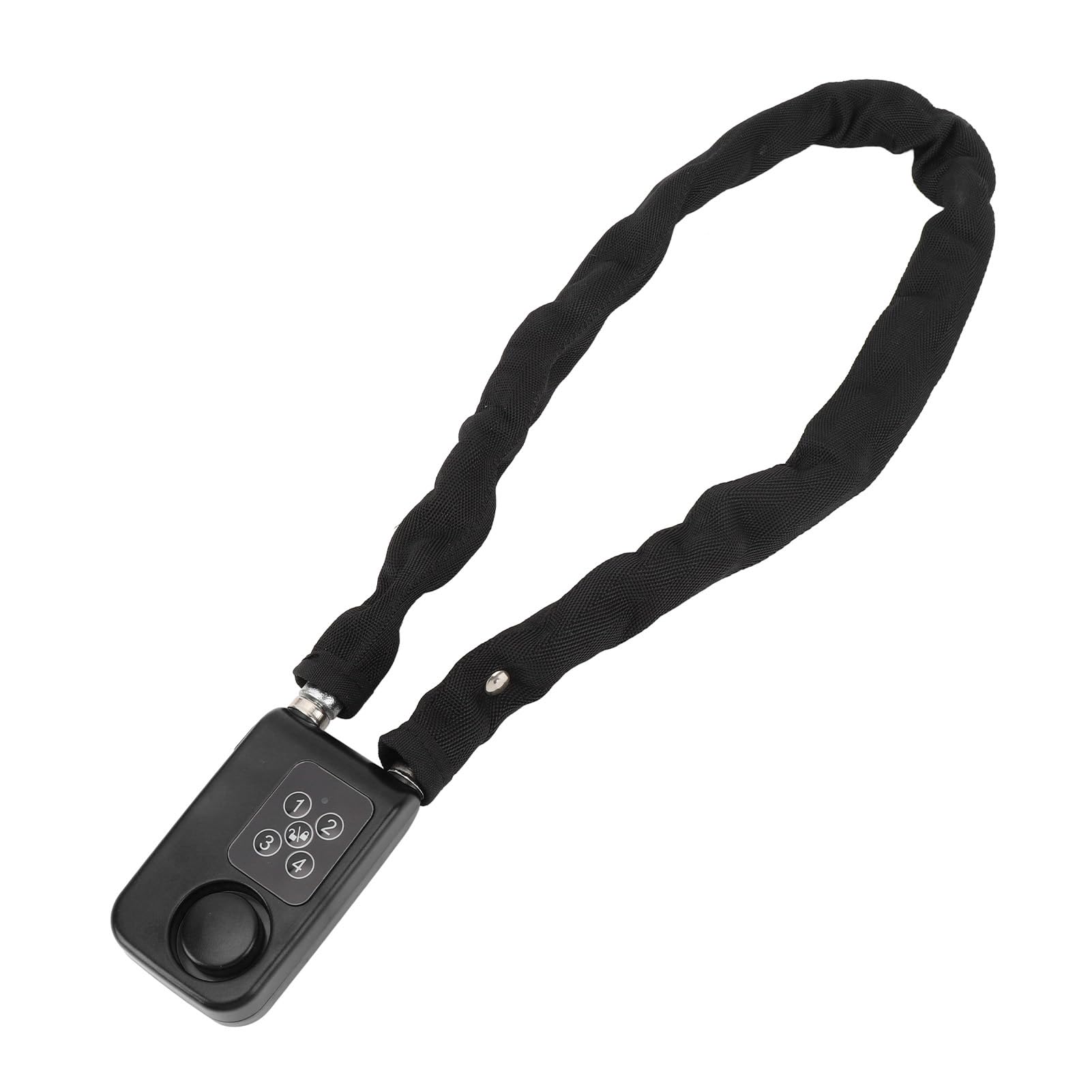 Inteligentna Blokada Rowerowa, Blokada Kabla Alarmu Rowerowego Wielomodowy Alarm Antykradzieżowy z Pilotem do Motocykla (BLACK)