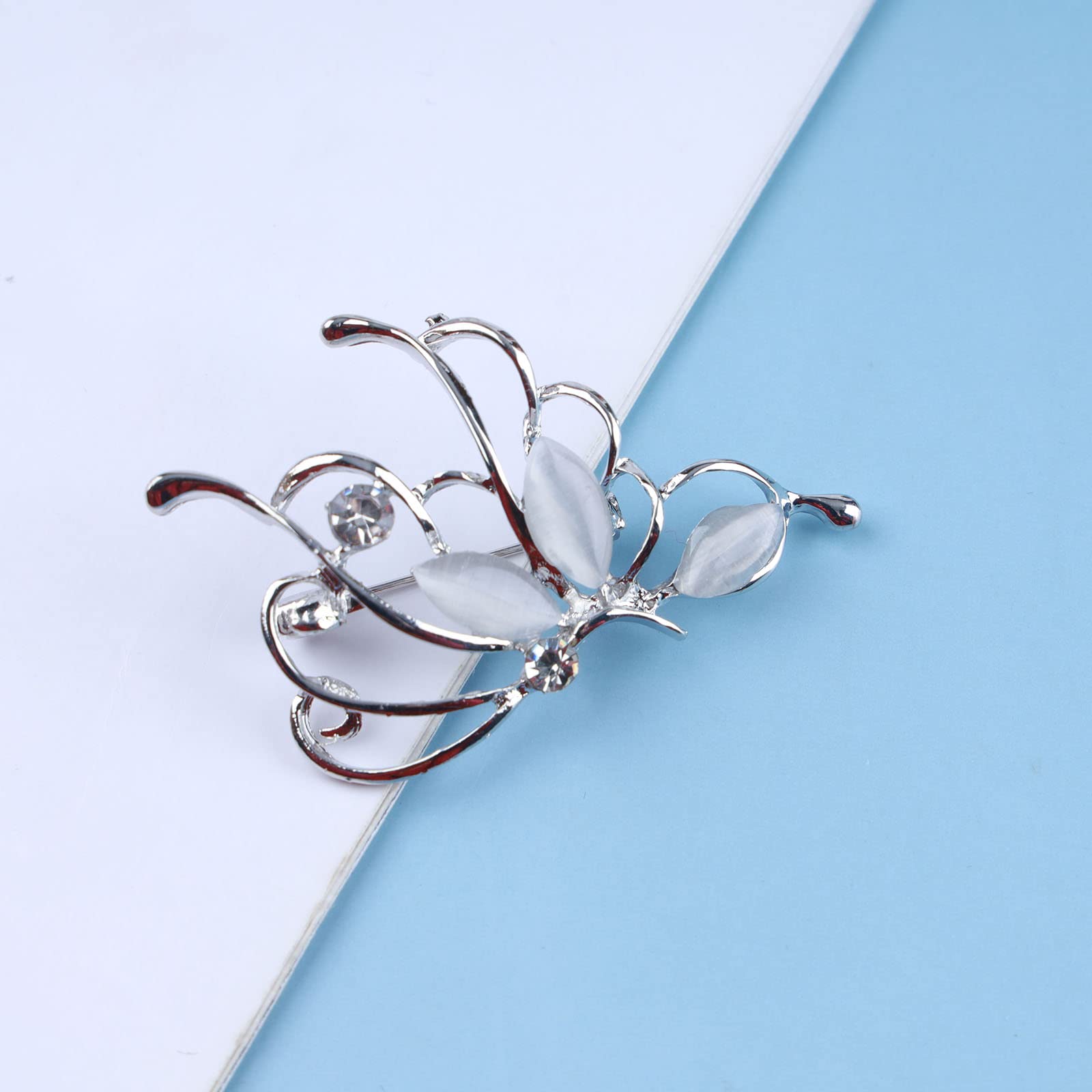 Broche De Noel Wendalern Broche Papillon En Cristal Clair - Insecte Élégante Corsage Argenté Vintage Pour Mariage - Épingles De Revers Vêtements Accessoires Bijoux Pour Femmes Filles Broches Et Pins Pour Femme