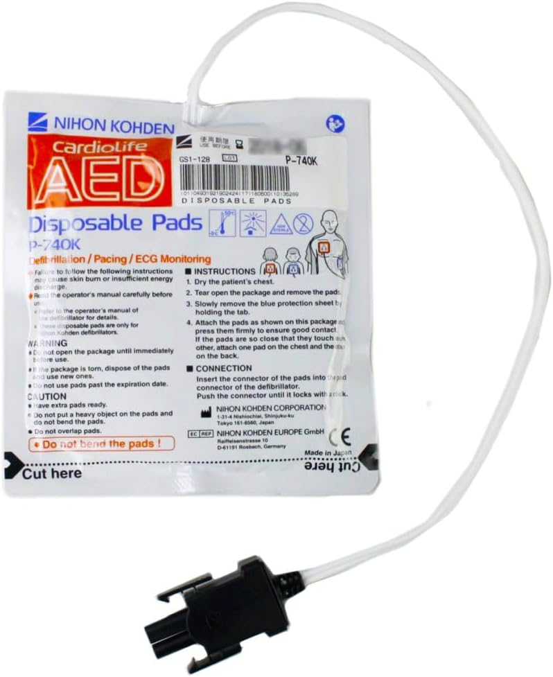 Premium Nihon Kohden Defibrillator Pads | Life-saving essentials for emergencies | For use with Automated External Defibrillator